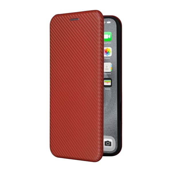 iPhone 16 Pro Max Skal Kolfibertextur - Elegant Fodral för Skydd och Stil Brun