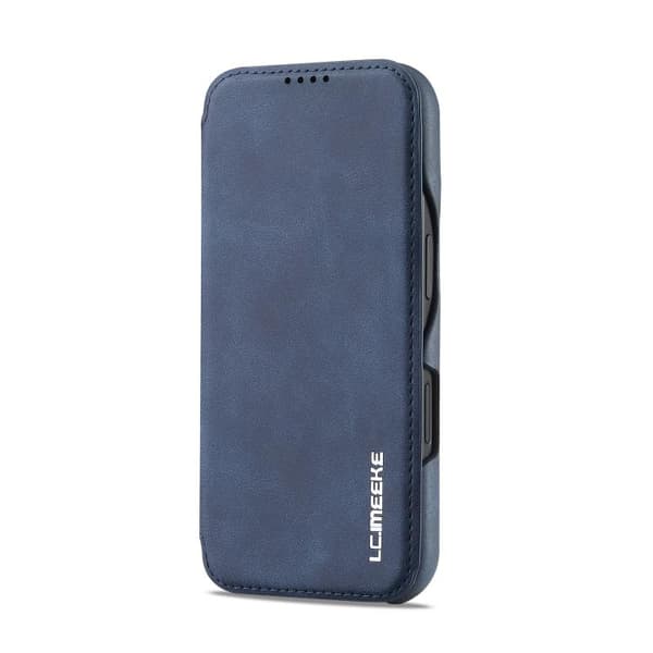 iPhone 17 Skal läderfodral - LC.IMEEKE Hon Ancient Series Blå