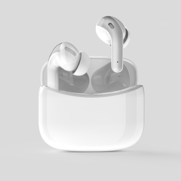 Trådlös digital display Bluetooth-hörlurar med touch-funktion Vit