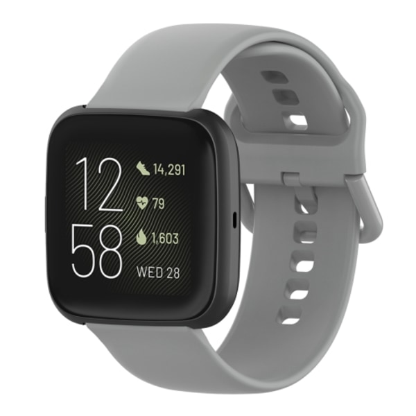 23 mm färgspänne watch för Fitbit Versa 2 / Versa / Versa Lite / Blaze Gray L