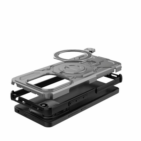 Redmi Note 14 5G J-20 - Solid Färg MagSafe Magnetisk TPU+PC Mobilskal Grå