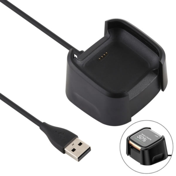 För Fitbit Versa 2 Charger Laddningsdocka Base Stand Hållare med 1m laddningskabel