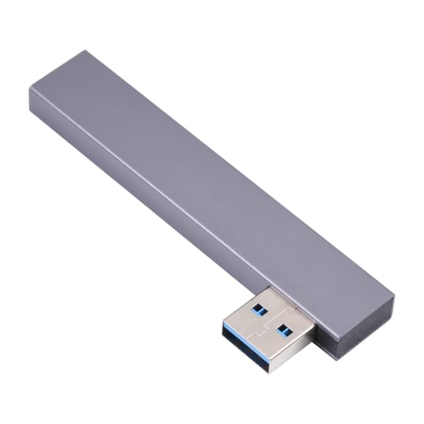 889R USB Hane till Dubbel USB 2.0 + USB 3.0 Honadapter (Silver) - SuperSpeed 5Gbps, Plug & Play