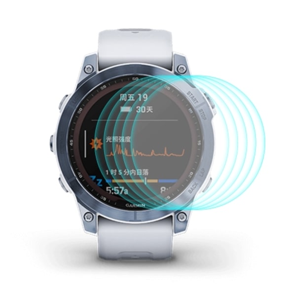 5 st för Garmin Fenix ​​7X 0,2 mm 9H skärmskydd i härdat glas Watch film