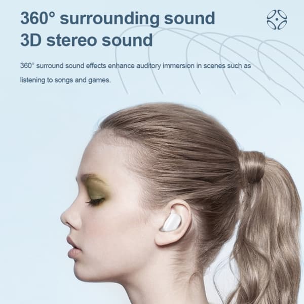 TOTU BE -17-TWS Bluetooth 5.3 Trådlösa Bluetooth-hörlurar Vit