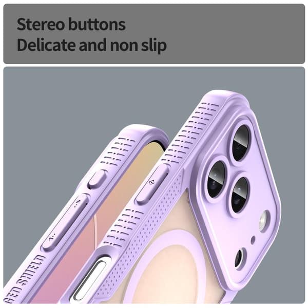 iPhone 18 Pro Max / iPhone 17 Pro Max Skal med Armor Glaze MagSafe Magnetisk Design Purpur