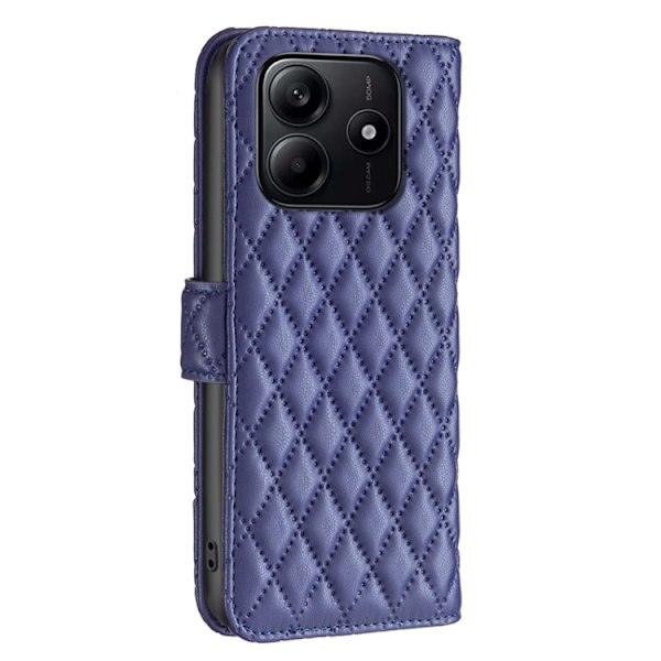 Redmi Note 14 5G - Diamantmönster Plånboksfodral i Läder Blå