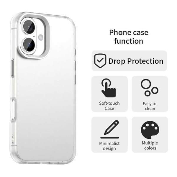 iPhone 17 Skal - Candy PC Hybrid TPU Stötsäker Vit