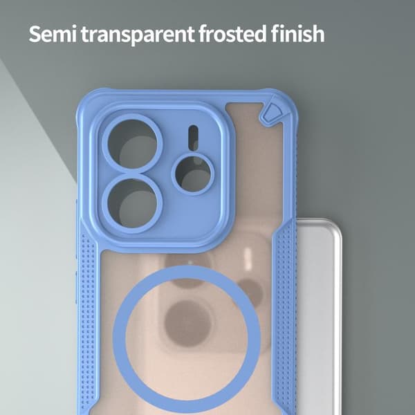 Redmi Note 14 5G - Global Armor Glaze MagSafe Magnetiskt Mobilskal Blå