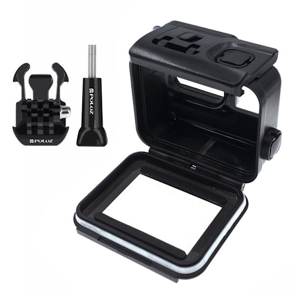 60m Vattentätt Hus Skyddande Fodral för GoPro HERO (2018) / HERO7 Black /6 /5, med Spänne Basfäste & Skruv, Behöver Inte Ta Bort Objektiv