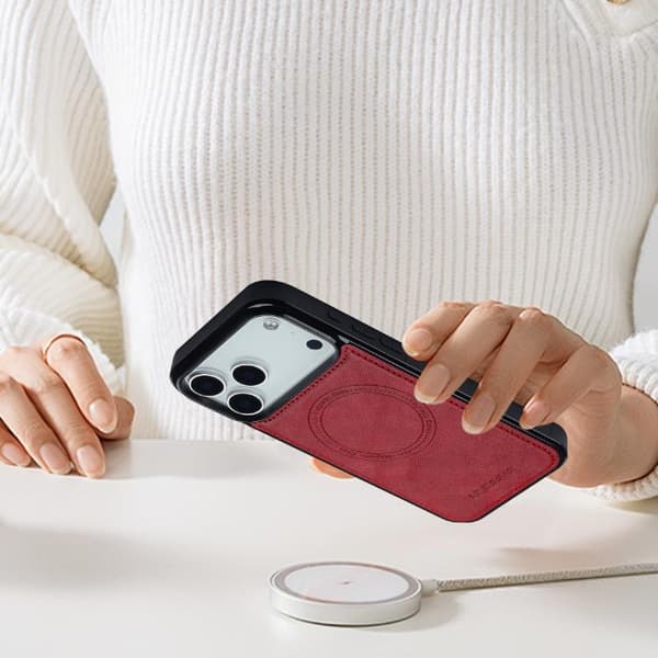 iPhone 18 Pro / iPhone 17 Pro Skal med MagSafe från LC.IMEEKE Röd
