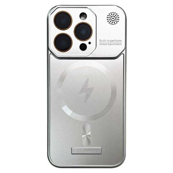 iPhone 16 Pro Frameless Aromaterapi MagSafe Magnetisk PC Skal Titan Silver