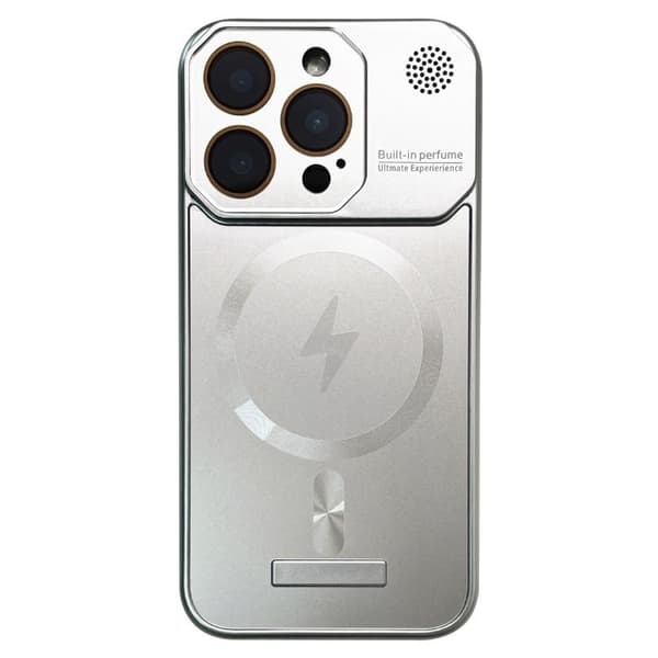 iPhone 16 Pro Max Frameless Aromaterapi MagSafe Magnetisk PC Skal Titan Silver