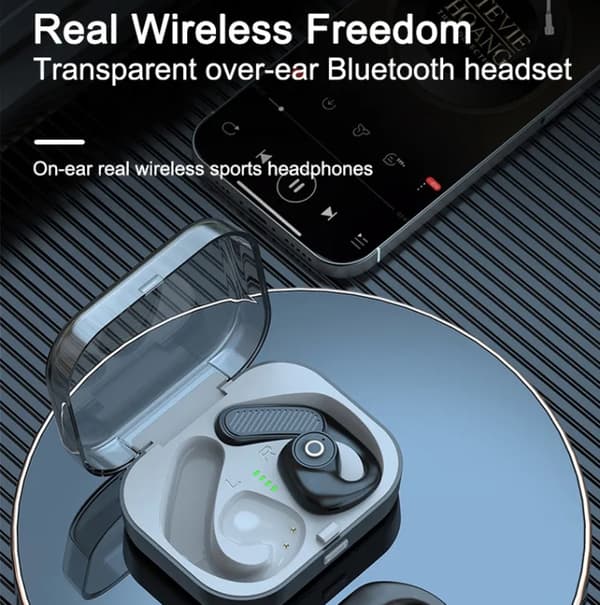 K23  TWS Hängande Öron Hörlurar Luftledning Bluetooth Headset Himmelsblå
