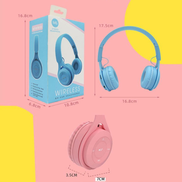 M6 Trådlöst Bluetooth-headset Fällbart Gaming Stereo-headset Med Mikrofon Grön