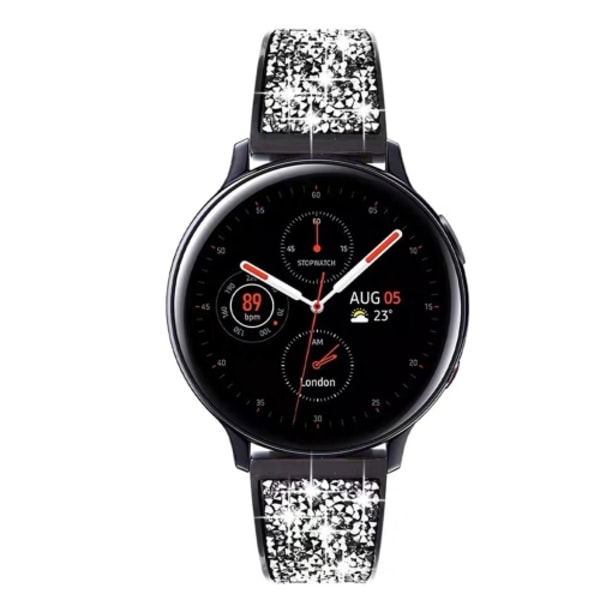 För Garmin Venu / Suunto 3 Fitness 20 mm Universal watch i rostfritt stål Black