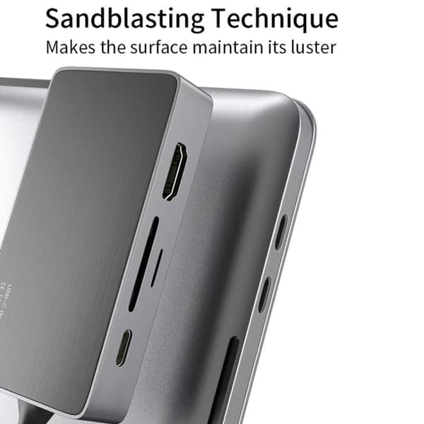 PD100W Typ-C 8-i-1 Hub Dockningsstation - Aluminium, 5Gbps, Lätt och Kompakt