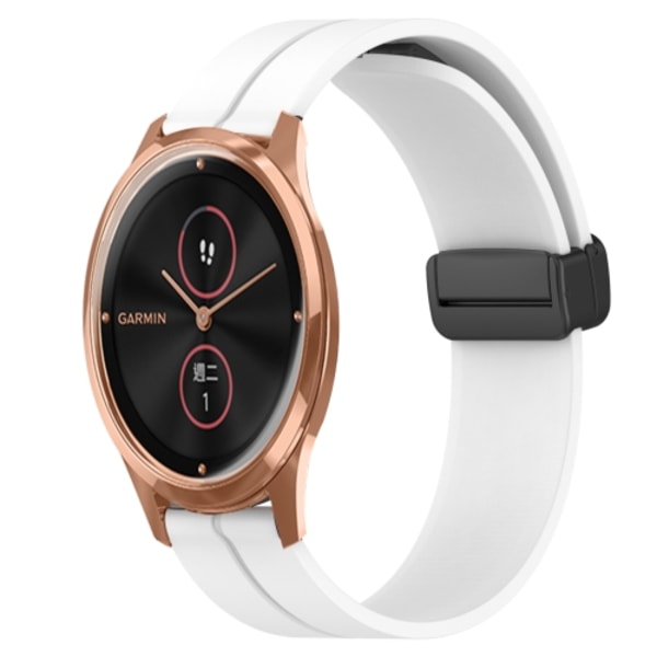 För Garminmove Luxe 20 mm enfärgad magnetiskt lås i watch White