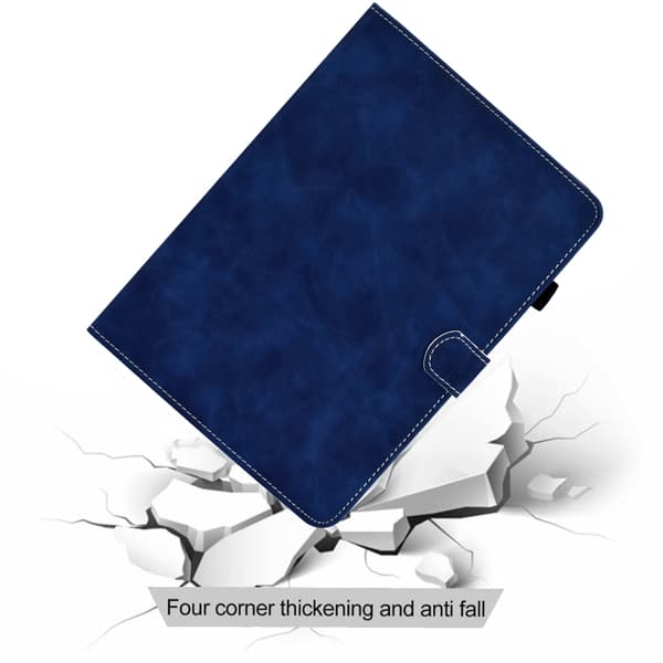 Samsung Galaxy Tab S8/S7 Läderfodral med Ko lädertextur Blå