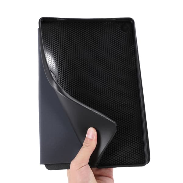 Samsung Galaxy Tab A9+ / A11+ skyddande läderfodral Svart