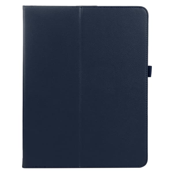 iPad Air 11 2025/2024 Litchi Textur Solid Fodral i Läder Mörkblå