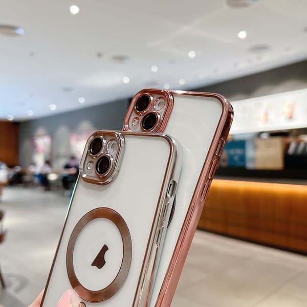 iPhone 17 Pro Max Skal med elektroplätering och MagSafe Silver