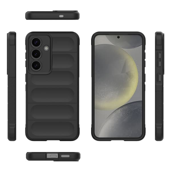 Samsung Galaxy S25 5G Skal Magic Shield TPU + Flanell Svart