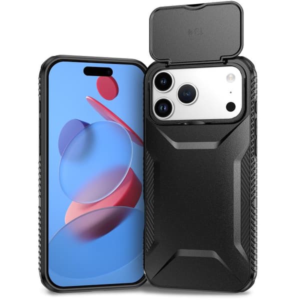 iPhone 18 Pro Max / iPhone 17 Pro Max Skal med Sliding Camshield Svart