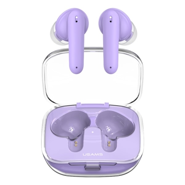 USAMS BE16 Ice Tray Series Transparent TWS In-Ear Trådlösa Bluetooth-hörlurar Lila
