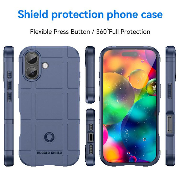 iPhone 17 Skal med Full Coverage och Stötskydd - TPU Blå