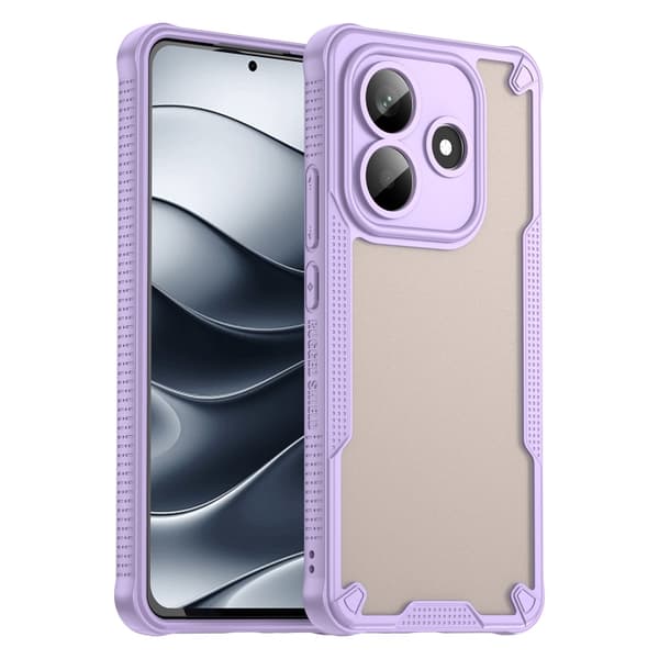 Redmi Note 14 5G - Armor Glaze PC Hybrid TPU Mobilskal Purpur