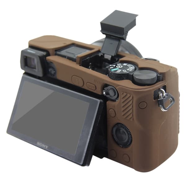 Mjukt silikonfodral för Sony ILCE-6300 / A6400 Kaffe