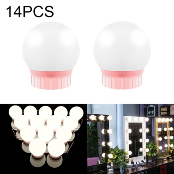 14 LED-lampor spegel frontljus dimbar smink spegel USB touch control ljus