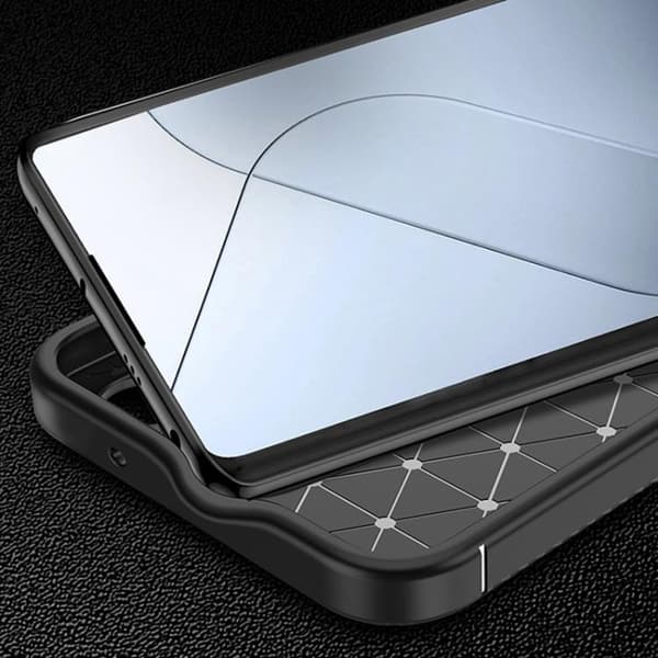 Redmi Note 14 Pro 4G - Stötsäker TPU fodral med Kolfibertextur