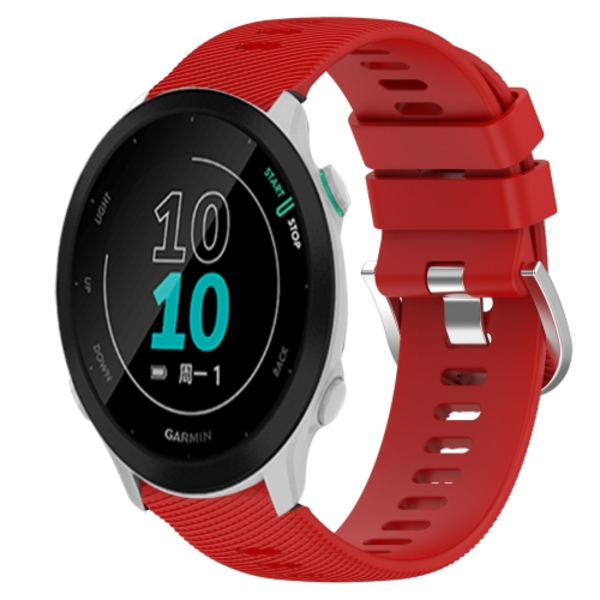 För Garmin Forerunner 158 20mm enfärgad mjukt watch Red