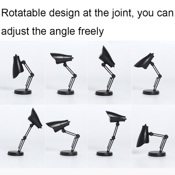 LED Fällbar Mini Magnetisk Skrivbordslampa med Klämma (LD01 Ros Röd)