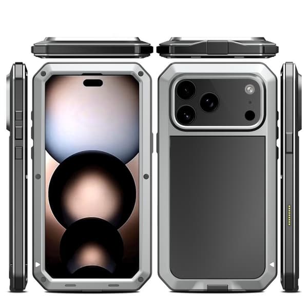 iPhone 18 Pro Max / iPhone 17 Pro Max Skal - RedPepper - Trippelskyddad Metall Silver