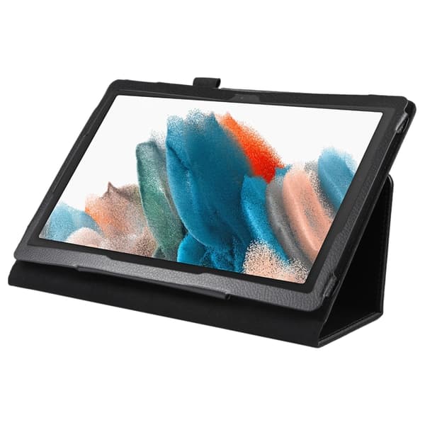 Samsung Galaxy Tab A8 10.5 (2021) Litchi Textur Läderfodral Svart