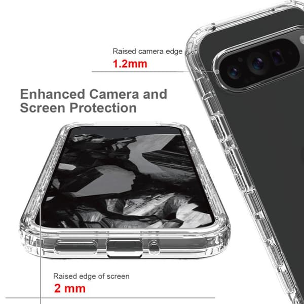 för Pixel 9 Pro XL Skal - Stöttålig Klar Gradient PC + TPU Mobilskal Purpur