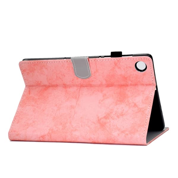 Samsung Galaxy Tab A9 / A11 Marble Style Smart Leather Case Rosa