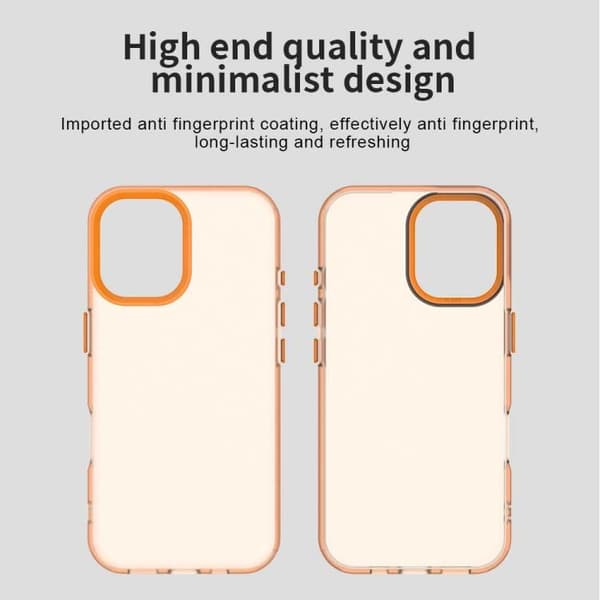 iPhone 17 Skal - Candy PC Hybrid TPU Stötsäker Orange