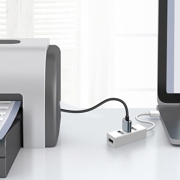 USB 2.0 Hub med 4 portar för Apple-datorer (Vit)
