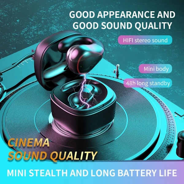 T25 Over-ear Bluetooth 5.0 Enkelsidig osynlig trådlös hörlur Hög definitionssamtal Superlång standby-benledning hörlur grå