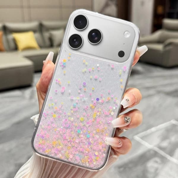 iPhone 18 Pro Max / iPhone 17 Pro Max Skal med Glittrande Gradient - Epoxy TPU Lysande färger