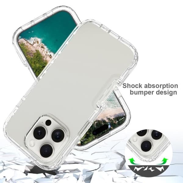 iPhone 16 Pro Max Shockproof Klar Gradient PC + TPU Skal Transparent