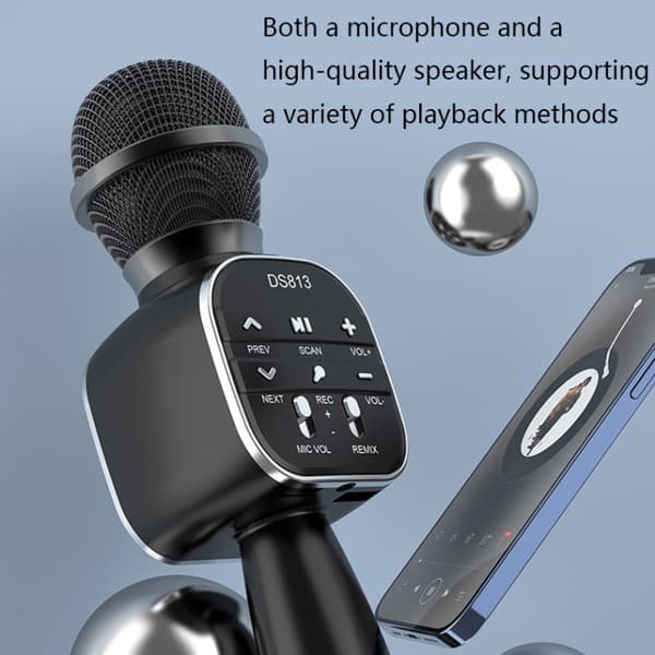 DS813 Live trådlös Bluetooth-mikrofon (blå)