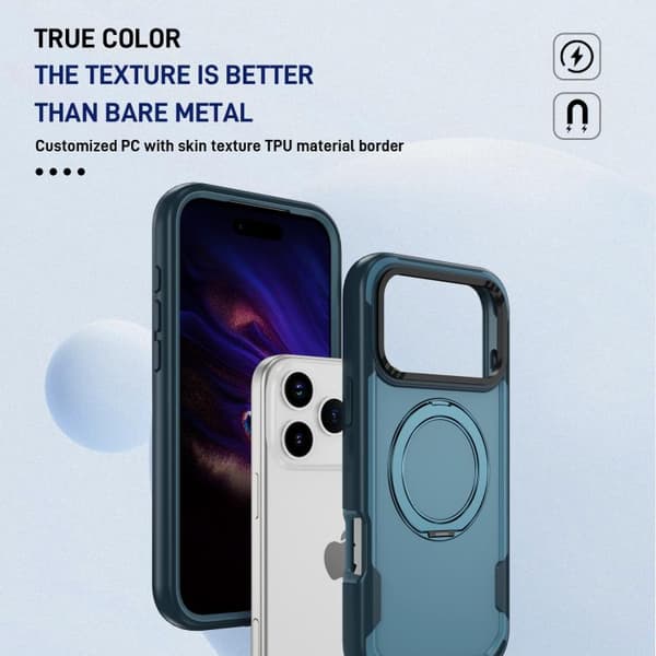 iPhone 17 Pro Skal Defend Rugged Gear Holder MagSafe Kungsblå + Blå