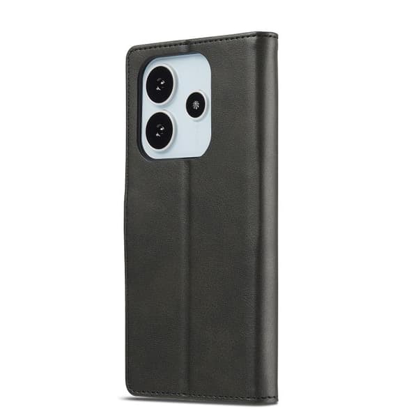 Redmi Note 14 4G - LC.IMEEKE Kalvskinn Läderfodral Svart