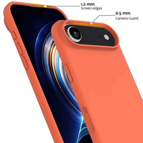 iPhone 17 Air Skal - Shockproof Silikon med MagSafe Guldorange