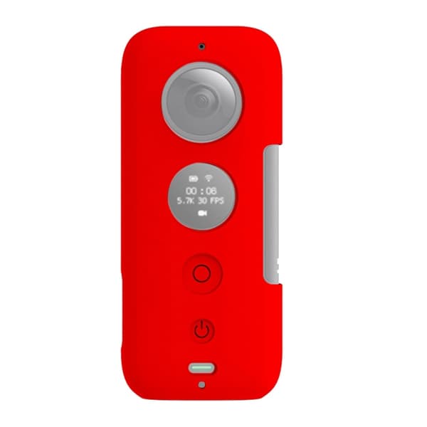 Silikonfodral med objektivskydd för Insta360 ONE X Röd